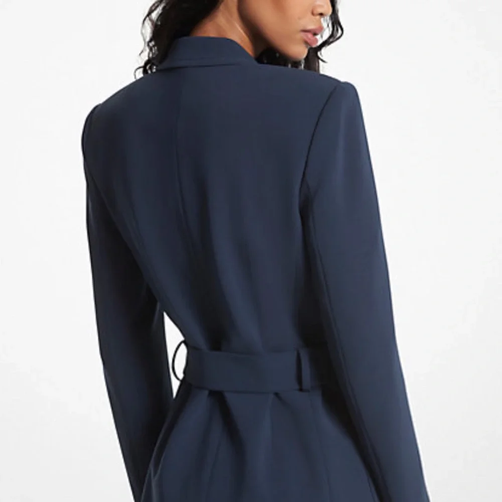 Michael Kors New Belted Crepe Blazer Dress - Picture 2 of 4